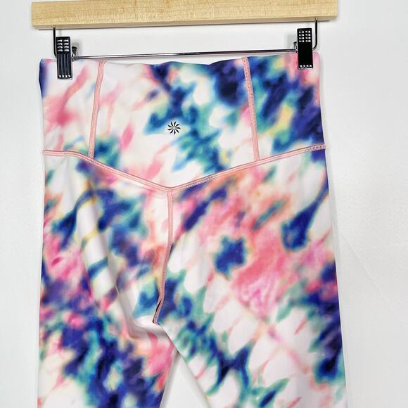 Athleta Small S Elation Tie Dye 7/8 Tight Leggings Workout Yoga Pink Blue Purple - Picture 5 of 12